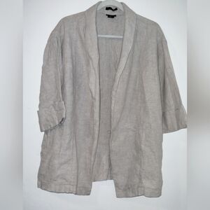 Tahari Cream linen dressy jackets